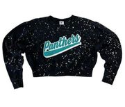 Varsity Spirit Carolina Panthers Women's Medium Black Cropped Sweater