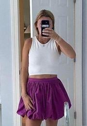 new with tags purple puff mini skirt