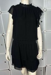 1. State Flutter Sleeve Dress Black Size Large