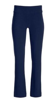 Boston Proper Pants MEDIUM Navy Blue Pull On High Waist Office Casual Straight