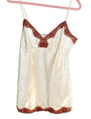 Y2K Cami with Beaded Lace Trim