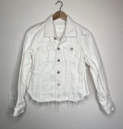 white denim trucker jacket size small