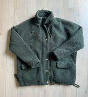 Green Jacket With Gold Detail
