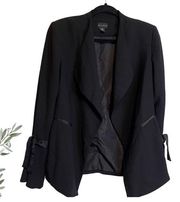 Willi Smith Black Tie Sleeve Blazer Jacket Size Small