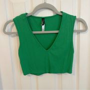 green tank top