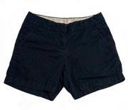 J Crew Black Broken-In Chino Shorts Size 0