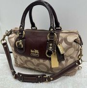 Coach shoulder satchel with leather and pink interior LO868 - 12947