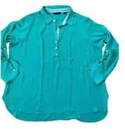 Investments Blue Long Sleeve Top Plus Size 2X (37-28)