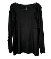 Drew Chance SUPER SOFT Ruffle Top, New with Tags, Size Large, MSRP $142