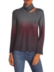 GO COUTURE Split Cutout Turtleneck Sweater