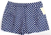 NWT  Blue Prussian/Clementine Print Pleated Shorts - Size 14