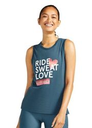 Peloton Ride Sweat Love Side Split Tank NWT Athletic Exercise Top Tee NEW