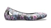 Crocs Laura graphic slate gray floral ballet flats 9