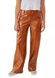 NWT Free People Star Crossed Lover Vegan Leather pants size 6