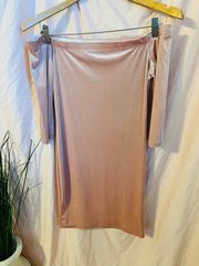 Off The Shoulder Light Pink Mini Dress