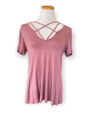 NWT Womens  Cage Front Top - Sz S