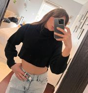 Black Cropped Sweater