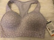 NEW Maximum Support Ladies Sports Bra Lavender Cheetah Medium M 32c 34b 36a