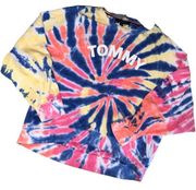 Tommy Hilfiger Tommy‎ Hilfiger Graphic Logo Tie Dye Crew Neck Sweatshirt Size L