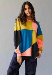 BDG Urban Outfitters Pieced Long Sleeve Tee T-shirt Colorblock Shirt Small