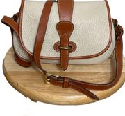 Dooney & Bourke Vintage Ivory Bag Small Equestrian Messenger Bag