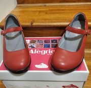 Alegria Harper Leather Red Mary Janes