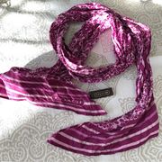 Purple Coach Signature silk scarf 55”