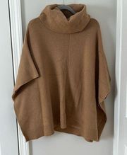 Ann Taylor tan turtleneck poncho in XS/S