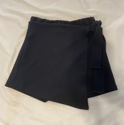 Black Wrap Skort