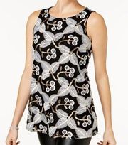 Charter Club Embroidered Sleeveless Top XS