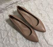 Taryn Rose nude flex pumps block heel