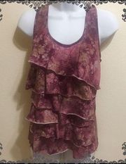 Acid Ruffle Layered Tank