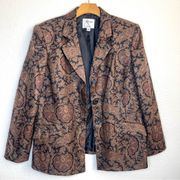 Le Suit Collections paisley business jacket dress blazer suit lined