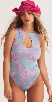 NWT LoveShackFancy X Hurley One Piece Mermaid Tank Swimsuit in Size XL