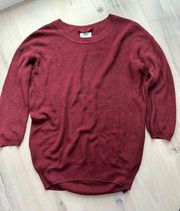 WILFRED Sweater Scoop neck in Merlot Ribbed Silk Cashmere Size Medium