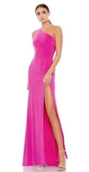 MAC DUGGAL 26512 One-Shoulder Jersey Body-Con Gown in Candy Pink 4