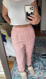 Pink Linen Pants