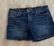 distressed demin shorts