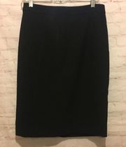 NWOT Halogen black ponte seamed pencil skirt Size 4