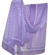 Calvin Klein Chiffon Chain Print Scarf in Purple Orchid