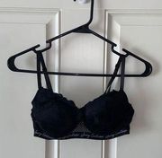 Juicy couture lace padded black bra size 34C