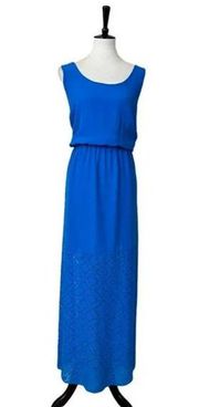 Anthropologie Sunday in Brooklyn Blue Tank Top Cutout Maxi Dress Women's Size M