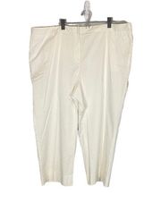 Charter Club White Katherine Cropped Capri Pants Women Sz 24W