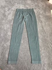 Sage Green Ribbed Leggings