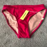 The Classic Turn Down Bikini Bottom Pink Women’s Size 2 NWT