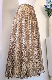 Vintage ‘90s Valerie Stevens 100% Silk Tribal Print Skirt