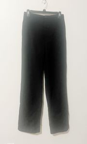 Black Straight Leg High Waisted Stretchy Waistband Pant