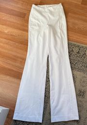 Small White High Waisted Wide Leg Pants