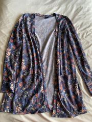 Blue Floral Cardigan