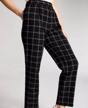 Bar III Windowpane Pull On Black and White Pants Women’s Small